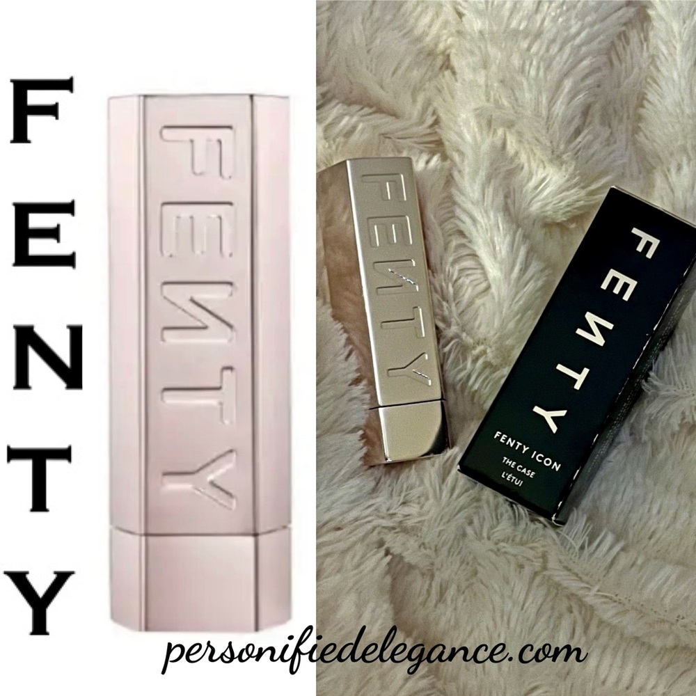 NEW Fenty Beauty Icon The Case Refillable Lipstick Case Metallic Nude